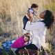 Jennifer Borget with her son and daughter
Baby Making Machine